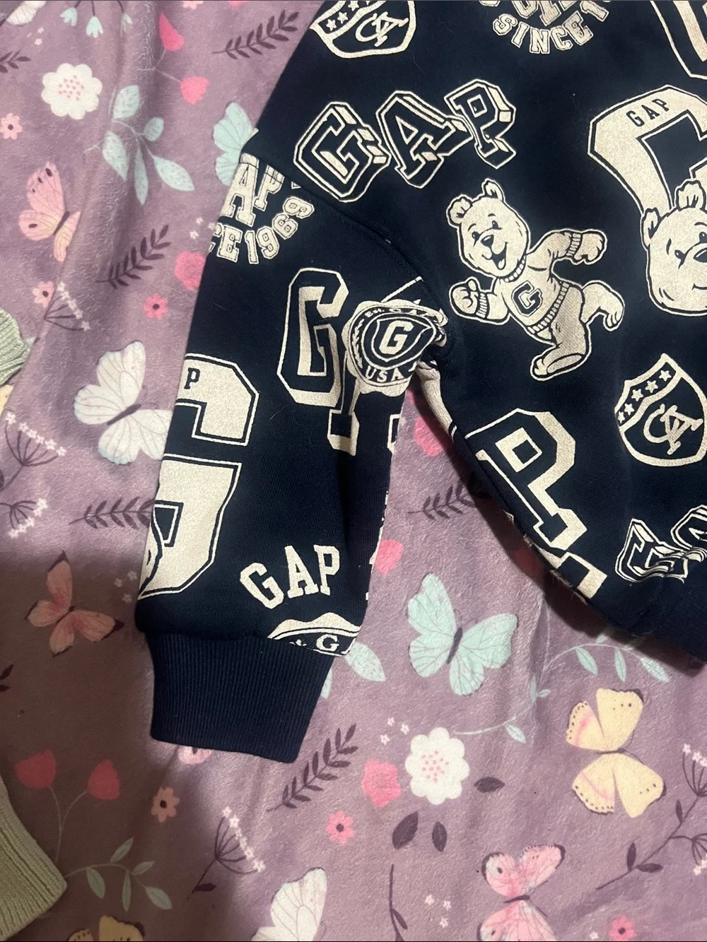 GAP Navy and White Logo Patch Kids Sweatshirt